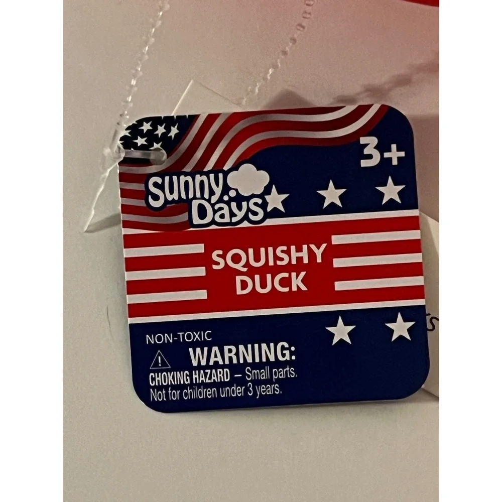 Sunny Days Entertainment Squishy Duck Blue Rubber Ducky Sensory Toy 5 Inch NEW